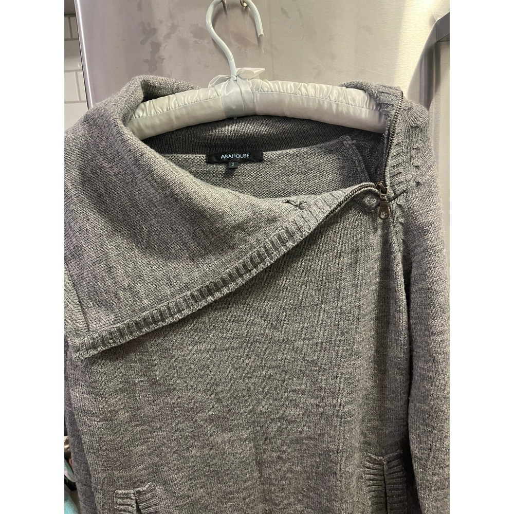 Abahouse Japanese Streetwear Grey  Wool fisherman style Size 2 warm minimalist‎